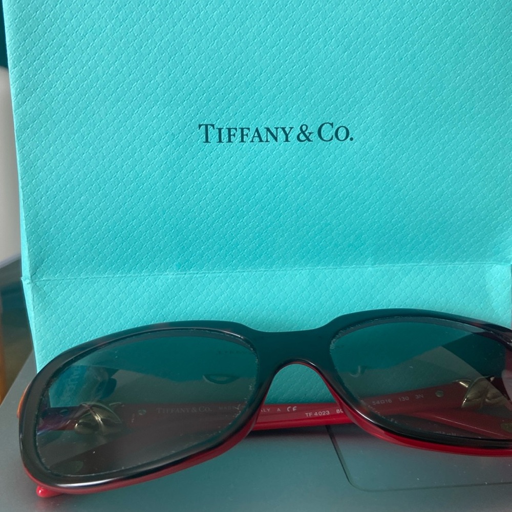 Tiffany & Co. Red Sunglasses with Elegant Design